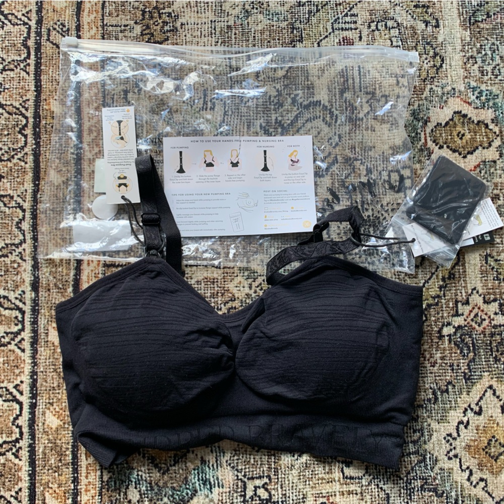 NWT Kindred Bravely Sublime Hands Free Pumping Bra Black Size Small